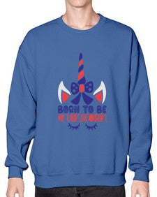 born to be a unicorn 69# - unicorn- Sweatshirt - Crew