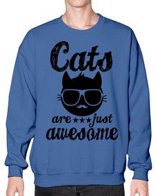cats are just awesome - cats- Sweatshirt - Crew