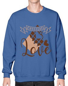 chocolate love 96# - chocolate- Sweatshirt - Crew