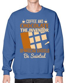 coffee and chocolatethe inventor of mocha should be sainted 99# - chocolate- Sweatshirt - Crew