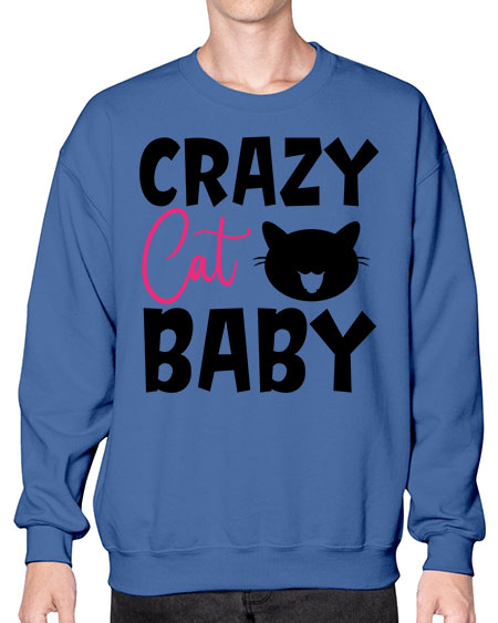 crazy cat baby Style 66# - baby- Sweatshirt - Crew