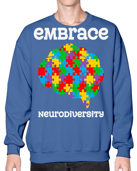 embrace neurodiversity autism awareness 87# - autism- Sweatshirt - Crew