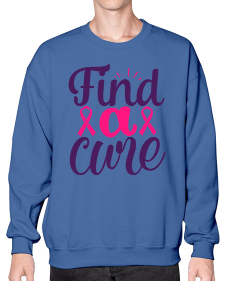 find a cure Style 12# - breast cancer- Sweatshirt - Crew
