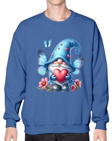 gnome with butterfly 01# - gnome- Sweatshirt - Crew