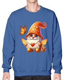gnome with butterfly 06# - gnome- Sweatshirt - Crew