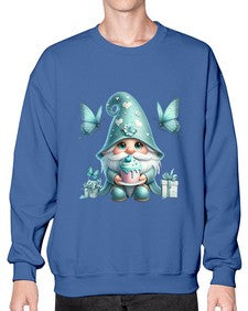 gnome with butterfly 10# - gnome- Sweatshirt - Crew
