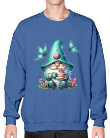 gnome with butterfly 14# - gnome- Sweatshirt - Crew
