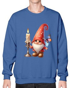 gnome with butterfly 16# - gnome- Sweatshirt - Crew