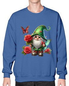 gnome with butterfly 26# - gnome- Sweatshirt - Crew