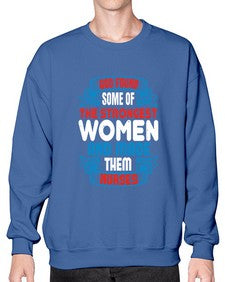 god found the strongest Style 824# - nurse- Sweatshirt - Crew