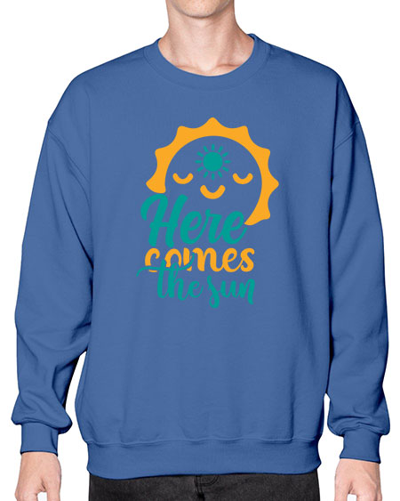 here comes the sun Style 96# - summer- Sweatshirt - Crew