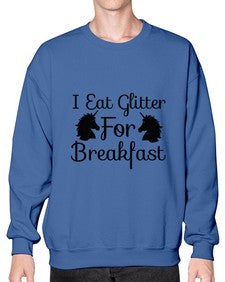 i eat glitter for breakfast 178# - unicorn- Sweatshirt - Crew