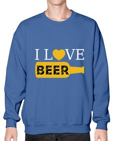 i love beer 1136# - beer- Sweatshirt - Crew
