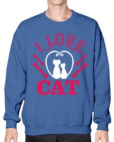 i love cat Style 56# - cats- Sweatshirt - Crew