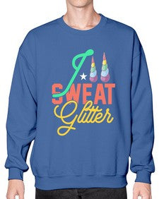 i sweat glitter 190# - unicorn- Sweatshirt - Crew