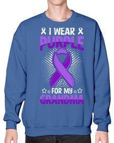 i wear purple for grandma 171# - alzheimers- Sweatshirt - Crew
