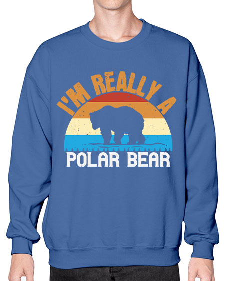 im really a polar bear 149# - bears - animals- Sweatshirt - Crew