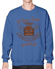 it does seem like the chocolate brings good luck 280# - chocolate- Sweatshirt - Crew