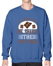 its time that we shared the chocolate 289# - chocolate- Sweatshirt - Crew
