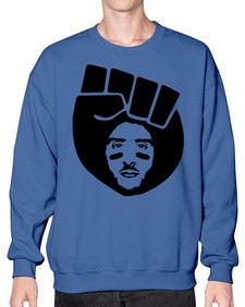 kaepernick fist hair 22# - black boys or men- Sweatshirt - Crew