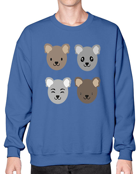 koala bears 167# - bears - animals- Sweatshirt - Crew