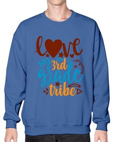 love my third grade tribe 524# - third grade- Sweatshirt - Crew