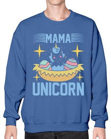 mama unicorn 295# - unicorn- Sweatshirt - Crew