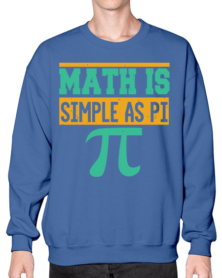 math is simple as pi 35# - pi- Sweatshirt - Crew