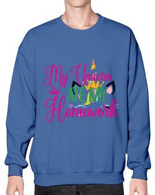 my unicorn ate my homework 319# - unicorn- Sweatshirt - Crew