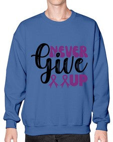 never give up 198# - alzheimers- Sweatshirt - Crew