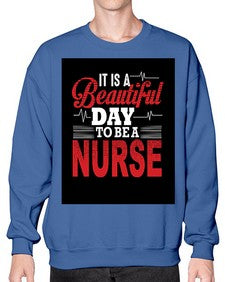 nurse with backround 1225# - nurse- Sweatshirt - Crew