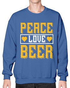 peace love beer 1475# - beer- Sweatshirt - Crew