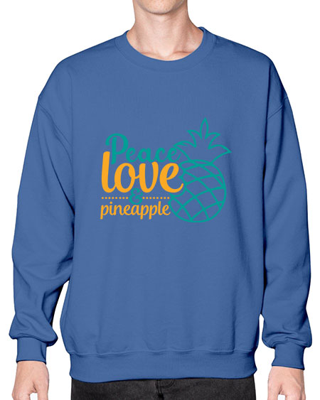 peace love pineapple Style 82# - summer- Sweatshirt - Crew