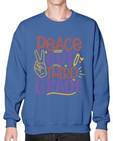 peace out third grade 645# - third grade- Sweatshirt - Crew