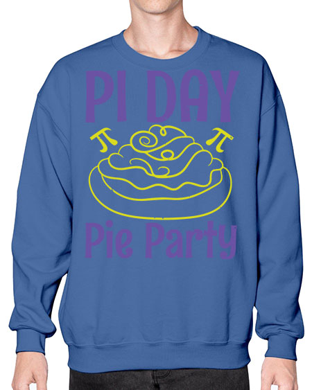 pi day pie party 38# - pi- Sweatshirt - Crew