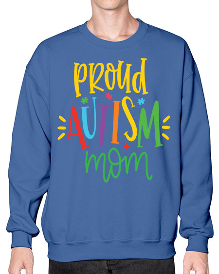 proud autism mom Style 35# - autism- Sweatshirt - Crew