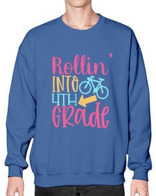 rollin into fourth grade 777# - fourth grade- Sweatshirt - Crew