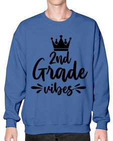 second Grade vibes 838# - second grade- Sweatshirt - Crew
