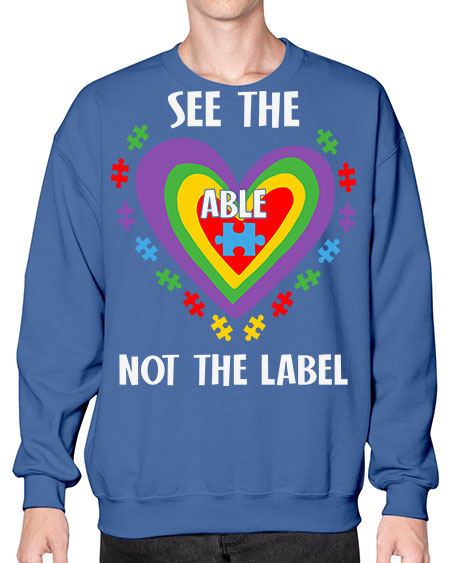 see the able not the 115# - autism- Sweatshirt - Crew