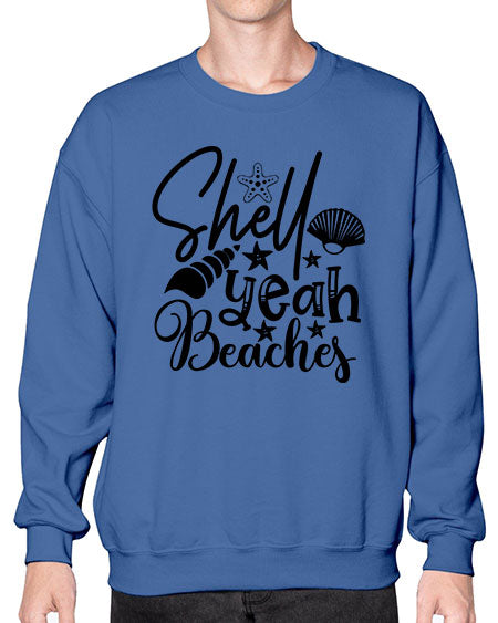 shell yeah beaches Style 75# - summer- Sweatshirt - Crew
