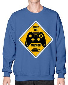 start the mission 152# - video games- Sweatshirt - Crew