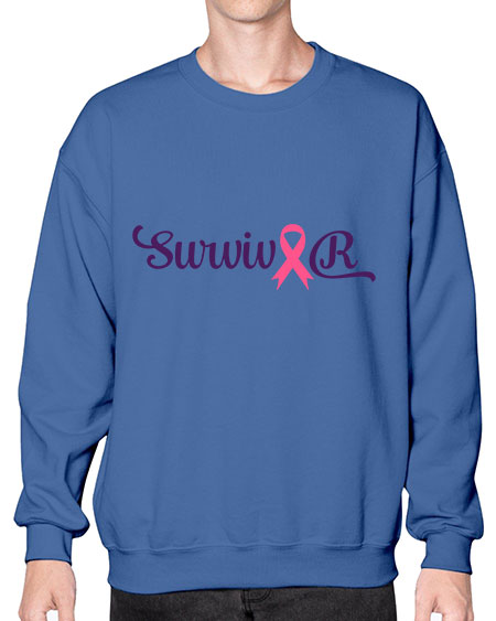 survivor Style 3# - breast cancer- Sweatshirt - Crew