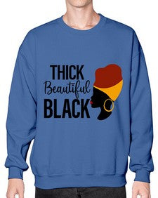 thick beautiful black Style 4# - black girls or women- Sweatshirt - Crew
