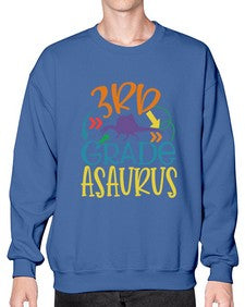 third grade asaurus 948# - third grade- Sweatshirt - Crew