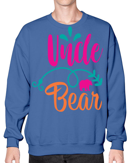 uncle bear 283# - bears - animals- Sweatshirt - Crew