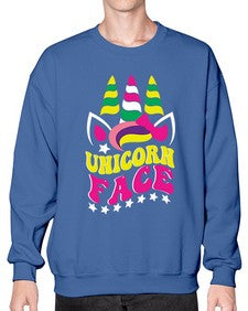 unicorn face 459# - unicorn- Sweatshirt - Crew