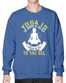 yoga is the journey of the self through the self to the sel  624# - yoga- Sweatshirt - Crew