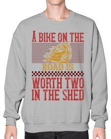 A bike on the worth two in the shet 1# - motorcycle- Sweatshirt - Crew