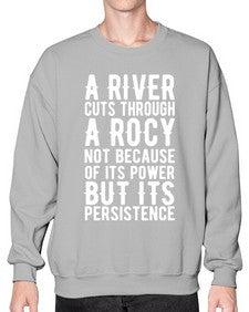 A river cuts through a roky 4# - motorcycle- Sweatshirt - Crew