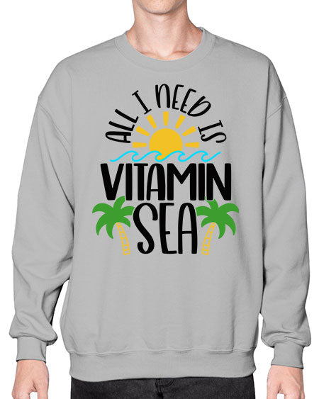 All I Need Is Vitamin Sea Style 56# - summer- Sweatshirt - Crew